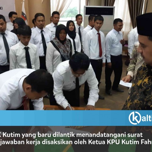 Lantik PPK, Begini Persiapan Pemilu di Kutim