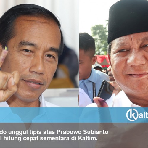 Hasil Hitung Cepat, Jokowi-Ma’ruf Unggul Sangat Tipis di Kaltim