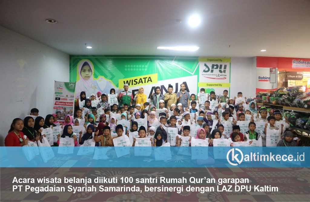 Sinergi LAZ DPU Kaltim dan Pegadaian Syariah, Boyong 100 Yatim serta Dhuafa Belanja di Mal