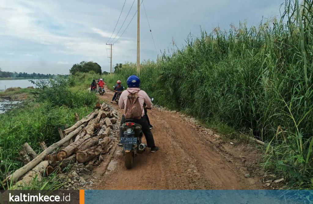 Parahnya Jalan Oloy dan Kayu Batu di Muara Muntai, Tenggelam setiap Air Pasang