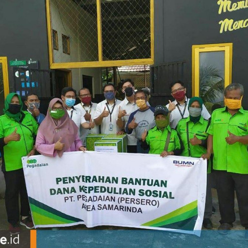 Pegadaian Samarinda Berbagi di Tengah Pandemi, Bantu Kelompok Pengelola Bank Sampah