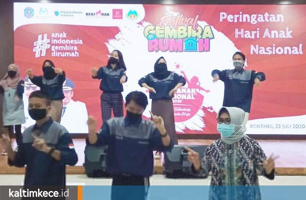 Festival Gembira di Rumah, Peringatan Hari Anak Nasional di Bontang dengan Protokol Kesehatan