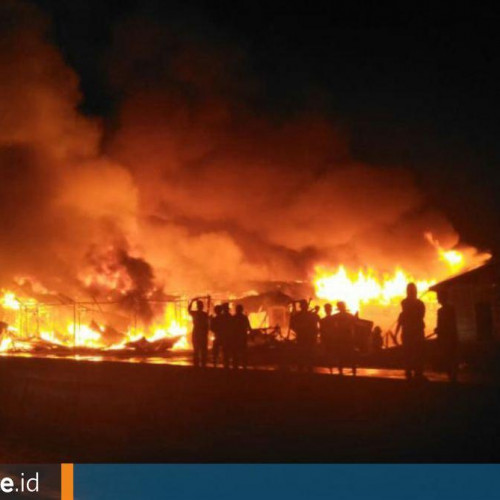 Kebakaran Hebat di Tanjung Laut Indah Bontang, 24 KK Kehilangan Tempat Tinggal
