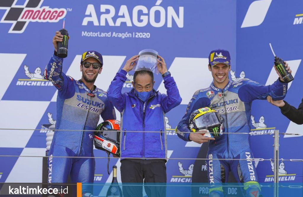 Rajai Klasemen setelah Podium Ganda di Aragon GP, Suzuki Ukir Sejarah Baru MotoGP