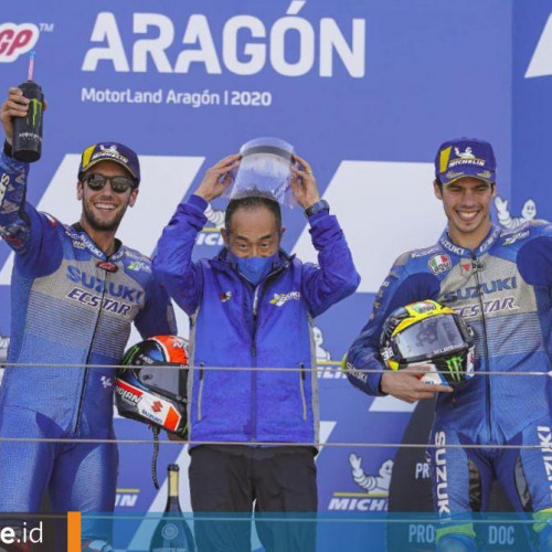 Rajai Klasemen setelah Podium Ganda di Aragon GP, Suzuki Ukir Sejarah Baru MotoGP