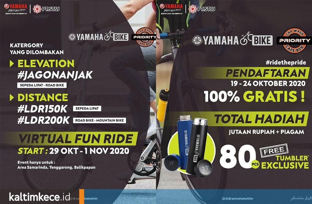 Event Seru Pecinta Gowes, Yamaha Kaltim Gelar Virtual Bike “Ride The Pride”