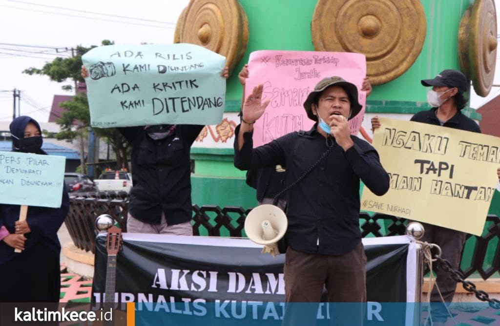 Gabungan Jurnalis Kutim Gelar Aksi Solidaritas Insan Pers yang Dianiaya saat Bertugas