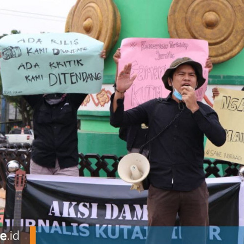 Gabungan Jurnalis Kutim Gelar Aksi Solidaritas Insan Pers yang Dianiaya saat Bertugas