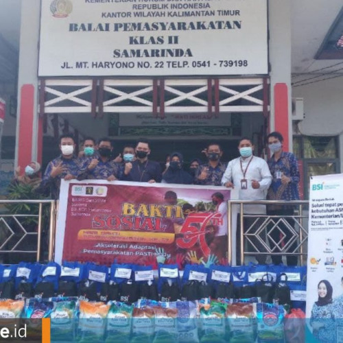 Hari Bhakti Pemasyarakatan 2021, Bapas Kelas II Samarinda Gelar Webinar dan Bakti Sosial