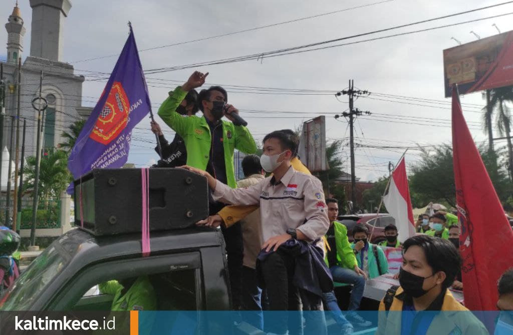 Hari Buruh Internasional di Kaltim, Mahasiswa Turun ke Jalan, Serikat Buruh Bagikan Sembako