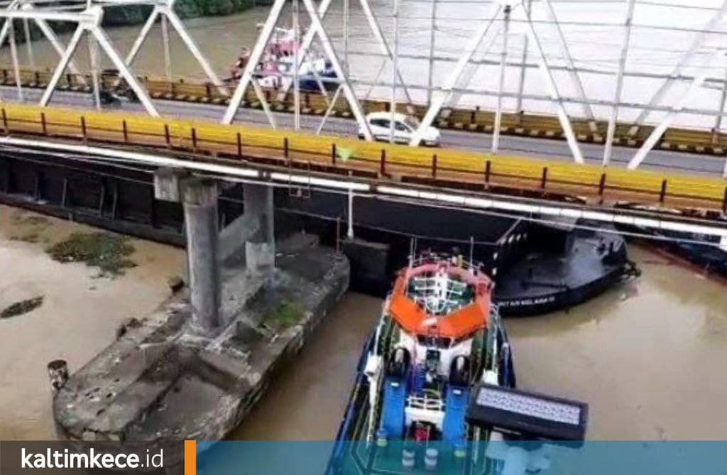 Duduk Perkara Tongkang Batu Bara Tabrak Pilar Jembatan Mahakam, Niat Bertambat Berujung Celaka