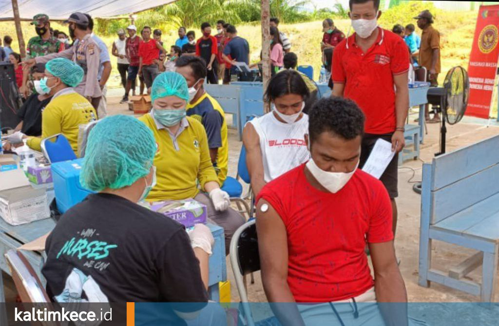 Rangkaian Vaksinasi Covid-19 BIN Kaltim di Mahulu, Jemput Bola ke Pelosok Kampung