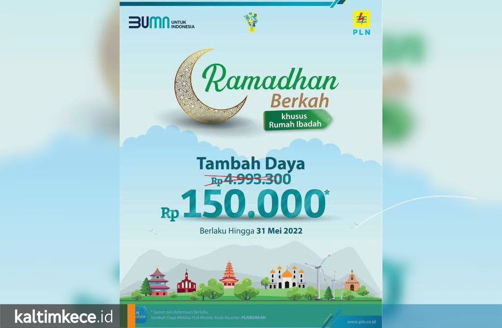 PLN Berbagai Berkah Ramadan, Beri Kortingan Jumbo Tambah Daya Listrik untuk Rumah Ibadah