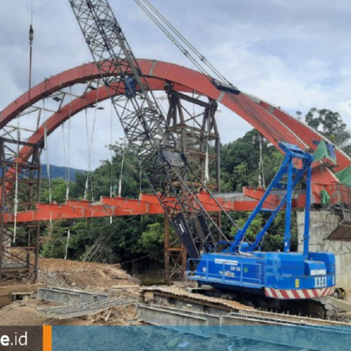 Progres Fisik Jembatan Long Melaham di Mahulu 80,8 Persen, Target Dilintasi Awal 2023
